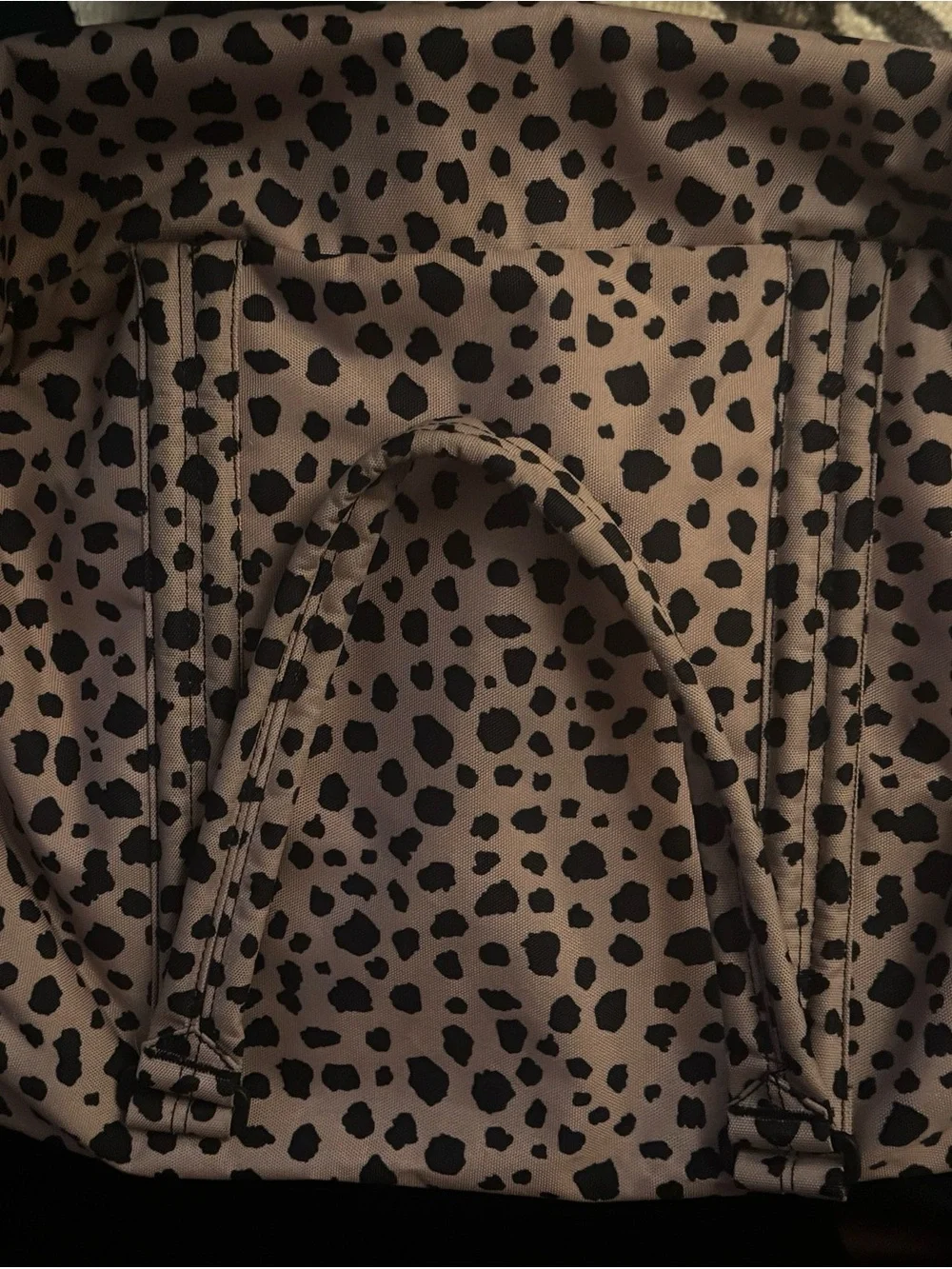 Herschel Supply Company Leopard Print Tote in Tan and Black with Red Lining
